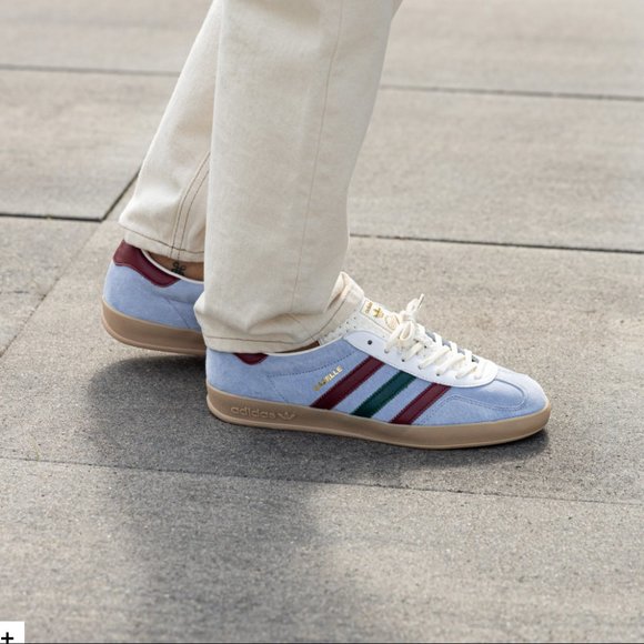 Adidas Gazelle Indoor Shoes - Blue, Burgundy and Green - Picture 2 of 6